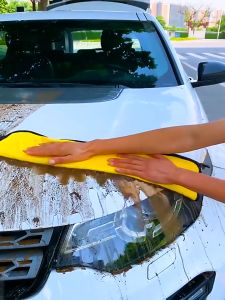 Khăn lau đa năng chuyên dụng cho xe hơi khăn lau bếp kính 2 mặt siêu thấm siêu dày không đổ lông cao cấp CHÍNH HÃNG