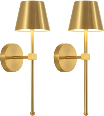 ZHUOLESHI | Remote Control Golden Wireless Charging Dimmable Decorative Wall Light