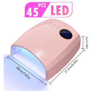 DianaBeauty UV LED Nail Lamp Rechargeable Cordless Nail Dryer with 4 Timing Modes UV Light for Manicure with 7500mAh Battery