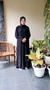 Abaya Hitam Polos Gamis Polos Hitam Wanita
