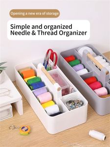 O-KAY Creative Multi-compartment Storage Box Desktop Remote Control Data Cable Storage Box Stackable Portable Sundries Storage Basket