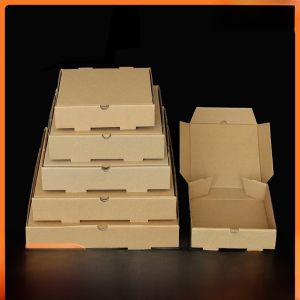6\7\8\9\10\12\16-Inch Thicken Kraft Paper Corrugated Non-Printed Pizza Box Pizza Take out Take Away Box