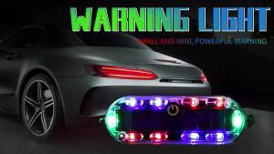 HL Solar Warning Light Car Rear Collision Prevention Breathing Light Motorcycle Electric Vehicle LED Car off-road use 12V 24V