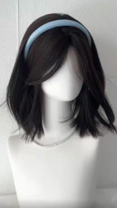 Aeyoshoppe - C5417 Full Wig Korean Short Bobo Curtain Bangs 33 cm