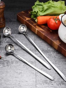 Thickened Long Handle 304 Stainless Steel Soup Spoon for Home And Commercial Use Deepened for Serving Soup And Seasonings