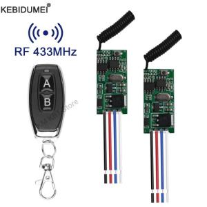 Kebidumei | 433mhz DC 3.6V 5V 9V12V 24V Mini Relay Wireless RF Remote Control Universal Switch Micro Receiver Transmitter Use for Led