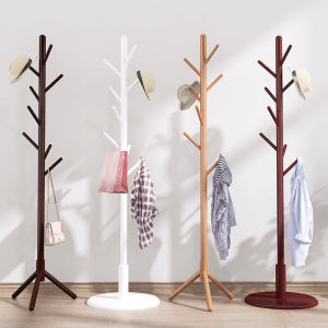 Solid Wood Standing Coat Rack