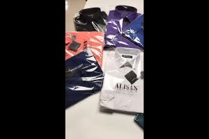 Kemeja Polos Navy Slimfit Lengan Panjang Alisan - Model PLSSFLS