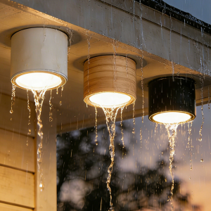【Buy 1 Get 1 Free】CANMEIJIA Tricolor LED Downlight Outdoor/indoor Waterproof IP65 Replaceable GX53 Bulb & 3 Colors Aluminum Ceiling Light Pin Light For Home Lighting Bathroom Balcony Living Room Bedroom