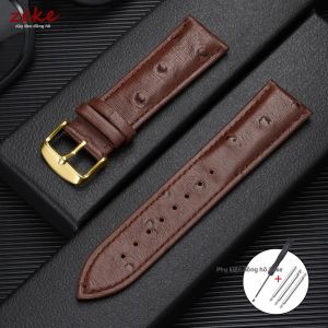 Dây Đeo Đồng Hồ Bằng Da Bò Thật Có Khóa Kim Loại Đa Năng - Dây Đeo Màu Nâu Đen Xanh Dương 18mm-22mm Dành Cho Tissot Và Các Loại Đồng Hồ Truyền Thống Khác