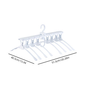 1pcs 8-in-1 Folding Clothes Hanger Travel Drying Rack Home Non-slip Windproof Drying Rack Shirt Storage Rack Closet Organizer
