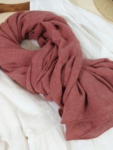 ผ้าพันคอไหมลินินสไตล์เกาหลีสำหรับผู้หญิง ผ้าคลุมไหล่ปรับอากาศ ผ้าคลุมไหล่ป้องกันแสงแดด ผ้าคลุมไหล่ป้องกันคอ ฤดูร้อน 2025