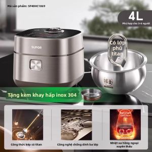 Supor | Nồi Cơm Điện Đa Năng IH Tia Cực Tím Không Tráng Men