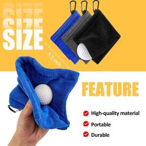Golf Cleaning Towel Dual-Sided with Hook