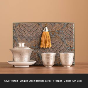 SHUANGYU | High-Quality Porcelain Gaiwan Set with One Pot and Two Cups