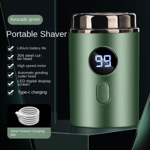1 Mens Rechargeable Electric Shaver Portable Car Facial Washable Wet Dry Dual-Use Household Shaver