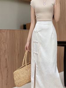 Váy Dài Chữ a Cạp Cao Thêu Họa Tiết Mới Cho Nữ Mùa Xuân Hè Phong Cách Trung Hoa Váy Midi Dài Cạp Cao Có Chi Tiết Ren