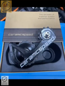 CERAMICSPEED OSPW RS ALPHA BLACK TEAM OVERSIZE CERAMIC PULLEY WHEEL SYSTEM FOR SHIMANO DURA-ACE R9250 ULTEGRA R8150