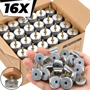 16Pcs Non-Slip Leg Pads Felt Self-Tapping Screw Pads for Sofas Tables Chairs Stools and Cupboards Noise-Reducing Leg Pads