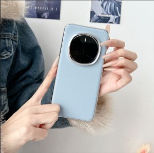 เคสสำหรับ Honor Magic 7 Pro เคลือบหนัง PU เคสครอบโทรศัพท์แข็ง