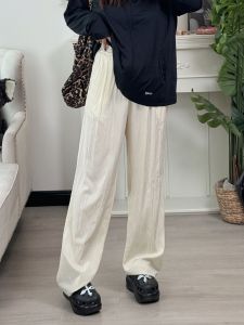 plus Size Womens High Waist Wide Leg Pants Thin Sun Protection Straight Cut Summer Casual Trousers for plus Size Women