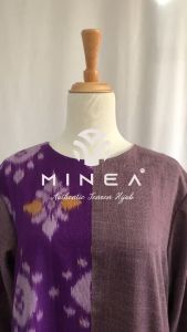 Minea Gamis Tenun Kombinasi Katun Linen Afaf