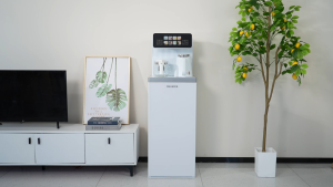 Smart Tea Bar Machine for Household Office Spacious & Colorful Large Screen Stand up Multifunctional Cold and Hot Water Dispenser with Tea Pot and Electric Kettle