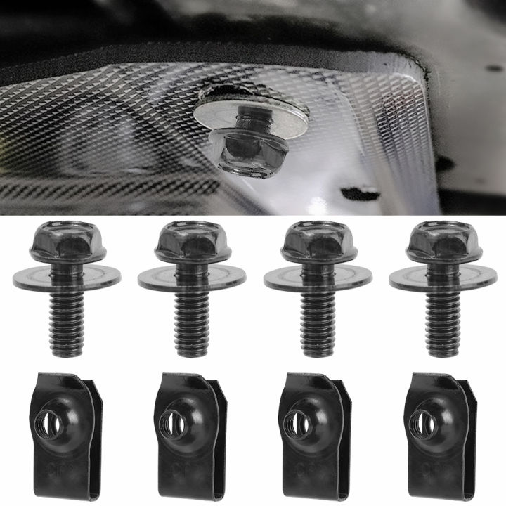 10/20Pcs Universal Car Body Bolts Rivet Unut Clips Bumper Retainer