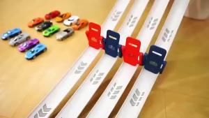 DIY 2/4 Catapult Racing Cart Track Toy Competitive Race Vehicle with Alloy Car Kids Play Game car track for children Kids Boys