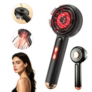 Electric Massage Comb 660nm Red Light Massage Hair Growth Liquid Oil Applicator Massager Portable Vibration Massage Scalp Brush