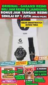 IGEAR WATCH ORIGINAL - SMART WATCH IGEAR IGTE02 TERA - - Men Women CT - Rubber - Hitam - Jamdunia / Jam dunia JD18 # Jam Tangan Pria Wanita Cowok Cewek Anti Air Watch DIGITAL $ IGEAR SMARTWATCH JAM TANGAN IGEAR S003