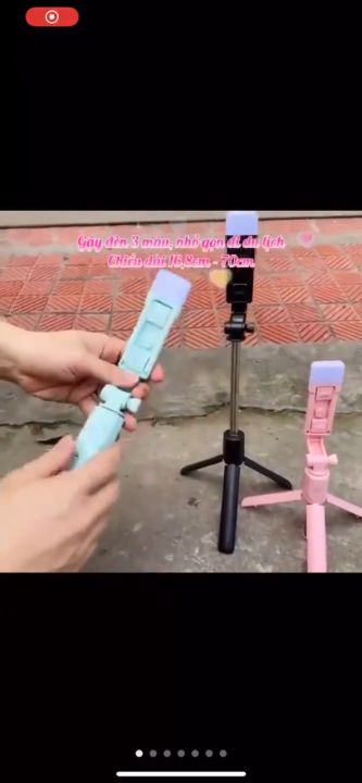 Gậy Chụp Ảnh Có Đèn và Remote Hỗ Trợ Sáng F210s, Gậy 3 Chân Đa Năng, Chụp Hình, Giá Đỡ Điện Thoại Livestream -TuHaiStore