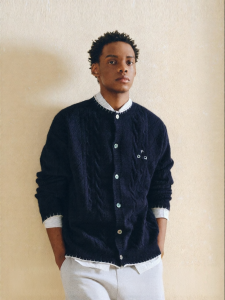 FPA | Retro Elegant Design Color-block Cabled Knit Sweater