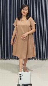 Narita Dress Rayon Twill Premium Murni Tebal Dingin OOTD Harian Viral All Size Fit M-L