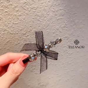 Kẹp tóc nữ Eleanor Accessories đính đá phụ kiện tóc kẹp tóc mái hình nơ 9951