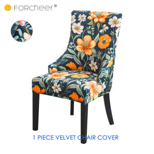 Forcheer Velvet Stretch Wingback Chair Cover 1 Piece Chair Protector Cover for Dining Room Arm Chair Protector Seat Cover