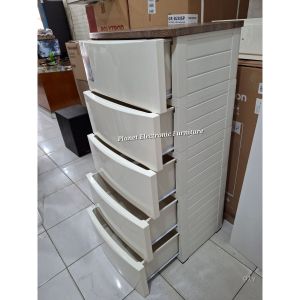 Drawer 5laci Olymplast lemari Pakaian Lemari baju locker baju lemari anti rayap lemari tahan banjir