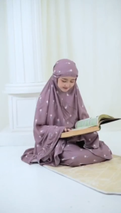 Mukena Anak Permpuan Tulip 2In1 Resleting Dagu Bahan Rayon Viscose TK SD Tanggung Remaja Dewasa Dan Jumbo