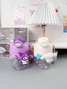 Botol Minum Anak Tritan HKKMCM Sedotan Karakter lucu 550mL FHLC