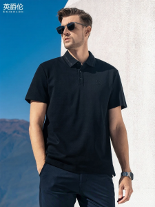 Enjeolon | Seamless Welded Polo Shirt Mens Summer Leisure Mesh Beaded Cotton