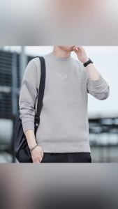 Mens Chenille Sweaters Fashion Knitting Pullover Striped Mens Autumn Winter Top Clothes Round Neck Knitted Sweaters