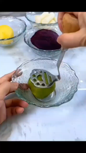 1pc Mini potato masher stainless steel wooden handle butter cheese spatula fruit masher Kitchen Tools