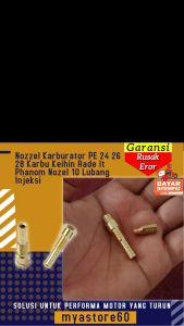 Nozzel Karburator PE 24 26 28 Karbu Keihin Rade It Phanom Nozel 10 Lubang Injeksi