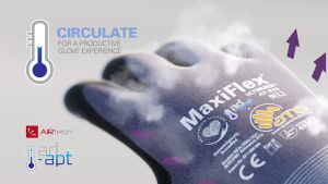 [5 PAIRS] ATG MaxiFlex Ultimate 34-875 Cut Resistant Safety Gloves Touchscreen Black Grey