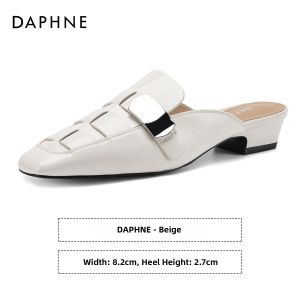 Daphne | Buckled Square Toe Ladies New Summer French Style Slip-on Mules