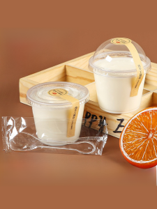 Disposable Pudding Cup Double Skin Milk Cup Corn Cup Jam Box Yogurt Jelly Small Bowl Sesame Paste Box Ice Cream Cup