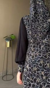 GAMIS SET HIJAB MOTIF GAMIS LEBARAN 2025 LD 110 GAMIS TERBARU OUTFIT LEBARAN GAMIS BAHAN RAYON VISCOSE SET HIJAB MOTIF BISA COD