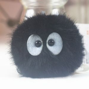 Cute Cartoon Grey Cat Plush Toy Doll Pull String Black Carbon Head White Kitty Hanging Ornament Keychain Doll for All Ages