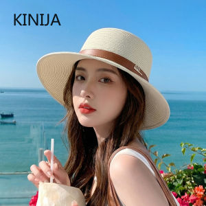 Summer Beach Straw Hat Womens Sunade Flat Top St Hat Bucket Hat Gift Hat Sun Protection Hat Casual Sle Large Brim Hat