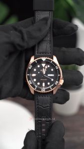 Jam Tangan Pria Seiko 5 Sports SRPD76K1 Automatic Black Dial Black Silicone Band